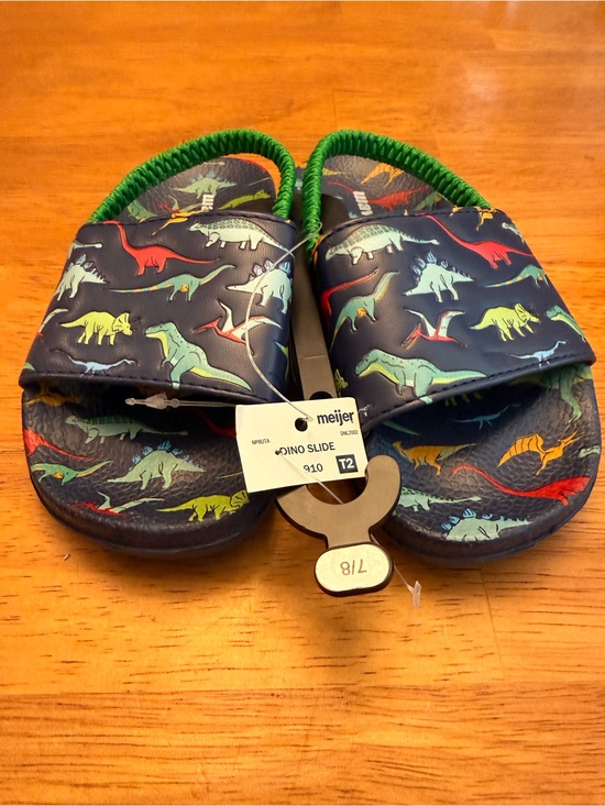 Other - Toddler Size 7-8 Navy Dino Slide Sandals